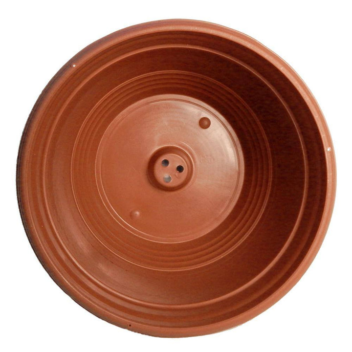 12 In. Plastic Terra Cotta Colored Hanging Basket (2 Pack)